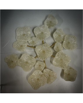 AP 127 Applique in vetro artistico di Murano e ottone, 2000