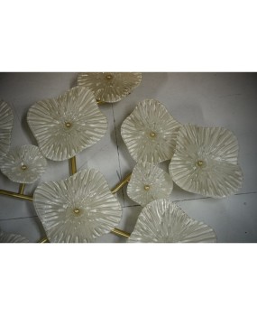 AP 127 Applique in vetro artistico di Murano e ottone, 2000