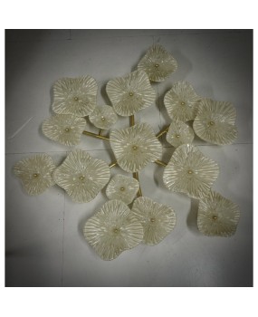 AP 127 Applique in vetro artistico di Murano e ottone, 2000