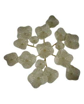AP 127 Applique in vetro artistico di Murano e ottone, 2000