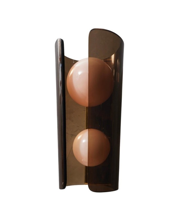 Murano Art Glass Brown and Pink Wall Light, 1980 Murano Art Glass Brown and Pink Wall Light, 1980