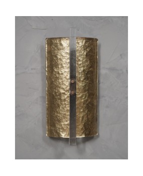 Murano Gold Art Glass Mid-Century Wall Light, 1990