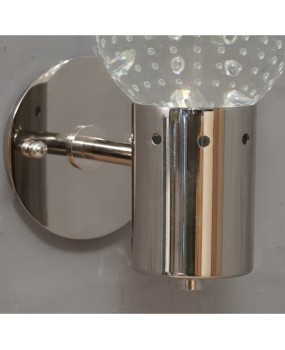 AP 123 Appliques in acciaio e vetro artistico di Murano, 1980