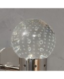 Murano Art Glass and Steel Wall Light, 1980 Murano Art Glass and Steel Wall Light, 1980