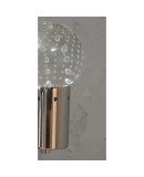 Murano Art Glass and Steel Wall Light, 1980 Murano Art Glass and Steel Wall Light, 1980