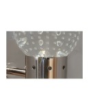 Murano Art Glass and Steel Wall Light, 1980 Murano Art Glass and Steel Wall Light, 1980