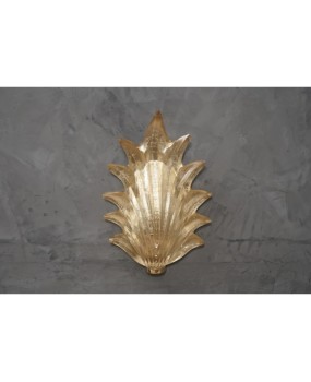 AP 122 Appliques in vetro di Murano color oro e ottone, 1990
