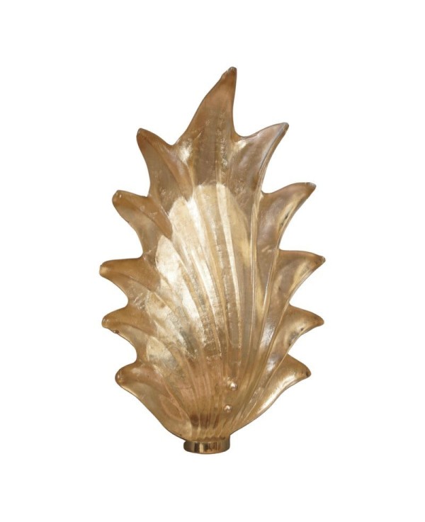 Murano Green Glass and Brass Wall Light, 1990 Murano Green Glass and Brass Wall Light, 1990