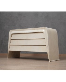 MidCentury Goatskin Italian Chest of Drawer, 1990