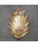 Murano Green Glass and Brass Wall Light, 1990 Murano Green Glass and Brass Wall Light, 1990