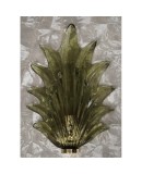 Murano Green Glass and Brass Wall Light, 1990 Murano Green Glass and Brass Wall Light, 1990