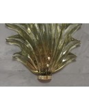 Murano Green Glass and Brass Wall Light, 1990 Murano Green Glass and Brass Wall Light, 1990