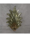 AP 121 Appliques in vetro verde di Murano e ottone, 1990 AP 121 Appliques in vetro verde di Murano e ottone, 1990