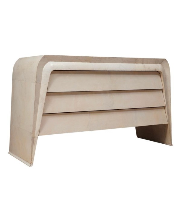 MidCentury Goatskin Italian Chest of Drawer, 1990