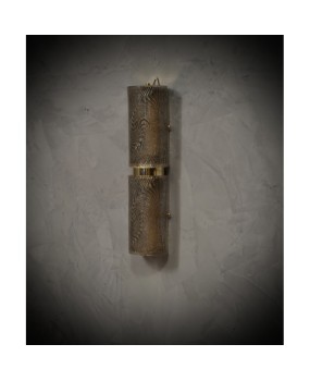 Murano Art Glass Dove-Gray Color and Brass Wall Light.