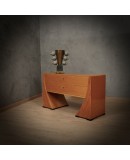 MidCentury Cherry Wood and Brass Italian Commode, 1950