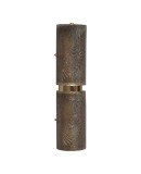 Murano Art Glass Dove-Gray Color and Brass Wall Light. Murano Art Glass Dove-Gray Color and Brass Wall Light.