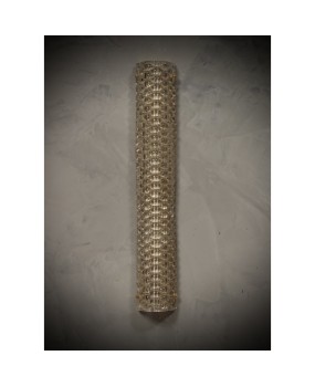 Murano Art Glass Dove-Gray Color and Brass Wall Light.