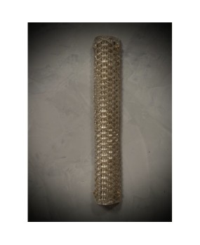 Murano Art Glass Dove-Gray Color and Brass Wall Light.