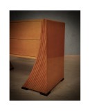 MidCentury Cherry Wood and Brass Italian Commode, 1950