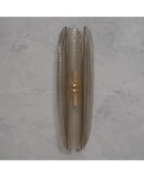 Murano Art Glass and Brass Smoked Color Mid-Century Wall Light, 1980 Murano Art Glass and Brass Smoked Color Mid-Century Wall Light, 1980