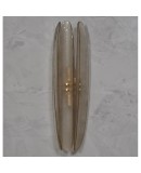 Murano Art Glass and Brass Smoked Color Mid-Century Wall Light, 1980 Murano Art Glass and Brass Smoked Color Mid-Century Wall Light, 1980