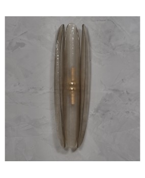 AP 115 Applique fumé in vetro artistico di Murano, 1980