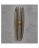Murano Art Glass and Brass Smoked Color Mid-Century Wall Light, 1980 Murano Art Glass and Brass Smoked Color Mid-Century Wall Light, 1980