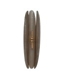 Murano Art Glass and Brass Smoked Color Mid-Century Wall Light, 1980 Murano Art Glass and Brass Smoked Color Mid-Century Wall Light, 1980