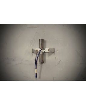 AP 113 Applique in vetro artistico di Murano bianco e argento, 1970