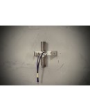 Murano Art Glass Silver and White Wall Light, 1970.
