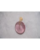 AP 112 Applique rotonda in vetro rosa di Murano e Ottone AP 112 Applique rotonda in vetro rosa di Murano e Ottone