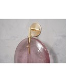 AP 112 Applique rotonda in vetro rosa di Murano e Ottone AP 112 Applique rotonda in vetro rosa di Murano e Ottone