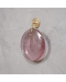 AP 112 Applique rotonda in vetro rosa di Murano e Ottone AP 112 Applique rotonda in vetro rosa di Murano e Ottone