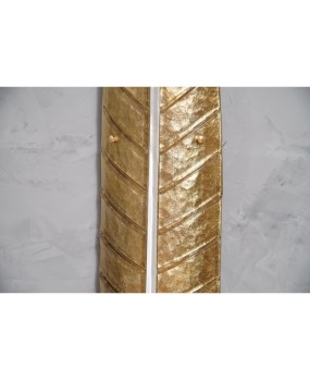 AP 111 Applique in vetro artistico di Murano oro e bianco, 1970