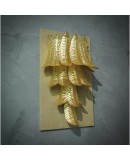 Murano Glass Midcentury Gold Leaf Wall Light, 1980 Murano Glass Midcentury Gold Leaf Wall Light, 1980
