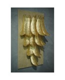 Murano Glass Midcentury Gold Leaf Wall Light, 1980 Murano Glass Midcentury Gold Leaf Wall Light, 1980