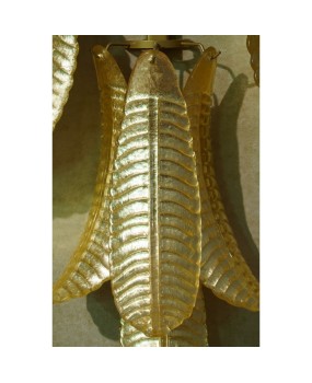 Murano Glass Midcentury Gold Leaf Wall Light, 1980