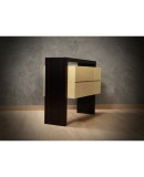 MidCentury Macassar and Goatskin Italian Chests of Drawers, 1980 MidCentury Macassar and Goatskin Italian Chests of Drawers, 1980