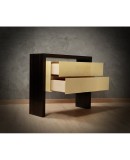MidCentury Macassar and Goatskin Italian Chests of Drawers, 1980 MidCentury Macassar and Goatskin Italian Chests of Drawers, 1980