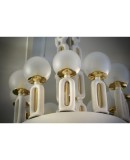 Murano Art Glass Brass and Ceramic Chandelier and Pendant, 1950