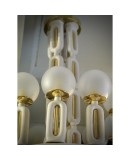 Murano Art Glass Brass and Ceramic Chandelier and Pendant, 1950