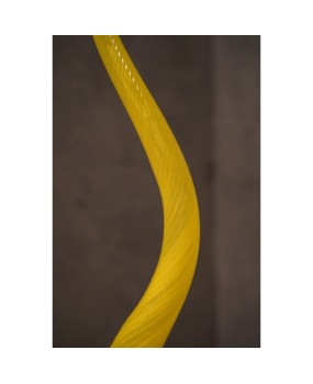 L 111 Lampadario lanterna in vetro giallo di Murano e ottone, anni ’60