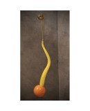 L 111 Lampadario lanterna in vetro giallo di Murano e ottone, anni ’60 L 111 Lampadario lanterna in vetro giallo di Murano e ottone, anni ’60
