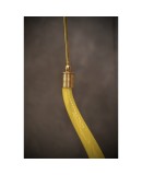 L 111 Lampadario lanterna in vetro giallo di Murano e ottone, anni ’60 L 111 Lampadario lanterna in vetro giallo di Murano e ottone, anni ’60