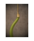 L 109 Lampadario lanterna in vetro verde di Murano e ottone, anni '60 L 109 Lampadario lanterna in vetro verde di Murano e ottone, anni '60
