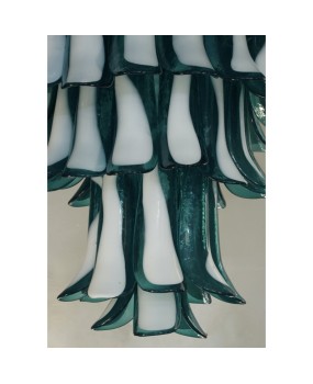 L 97 Lampadario di Murano color smeraldo