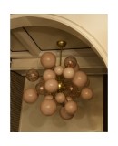 Murano Sputnik Pastel Pink Midcentury Chandelier, 1970 Murano Sputnik Pastel Pink Midcentury Chandelier, 1970