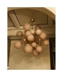 Murano Sputnik Pastel Pink Midcentury Chandelier, 1970 Murano Sputnik Pastel Pink Midcentury Chandelier, 1970