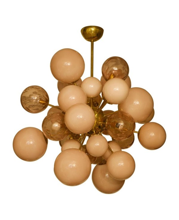Murano Sputnik Pastel Pink Midcentury Chandelier, 1970 Murano Sputnik Pastel Pink Midcentury Chandelier, 1970